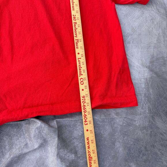 Women's Vintage Ohio State Buckeyes Football Red Cropped Tee Shirt Sz Large VTG - Picture 7 of 8